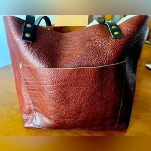 Portland Leather Goods large nutmeg tote.
